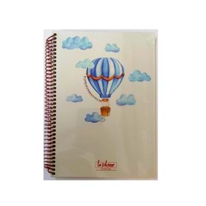Keskin Color La Plume Balloon 17x24 80 Yp Düz Spiralli Sert Kapak Defter