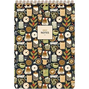 Keskin Color Spiralli Bloknot 17x24 72 YP Kareli Kahve 145460-99(1 Adet)