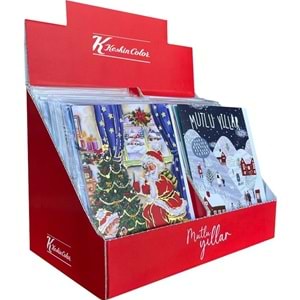 Keskin Color Yaldızlı Yılbaşı Kartı 2 Zarflı No:2 Tekli (1 Adet)