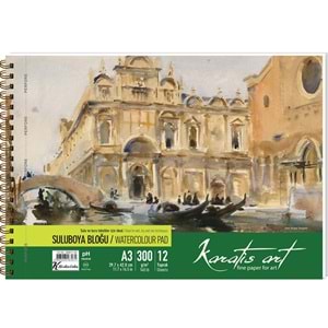 Karatis Suluboya Blok Spiralli Art 300 Gr A3 12 YP 488011-99