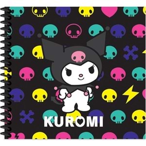 Kuromi Spiralli Sert Kapak Defter 16x15 50 Yaprak Çizgili