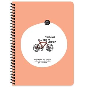 Hisli Şeyler Stickerli Defter Oturmaya Mı Geldik 16,5x22,5 80 Yp.çiz.