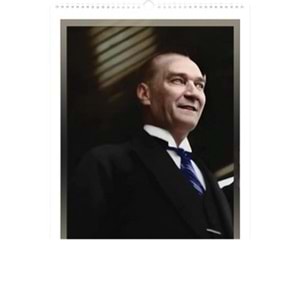 Keskin Color Spiralli Duvar Takvimi Atatürk 31x43 12 YP 2026