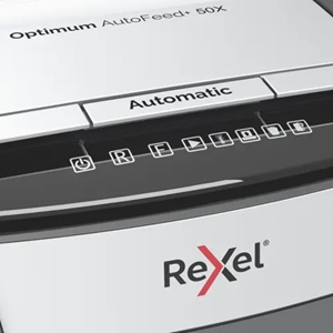 Rexel Evrak İmha Makinesi Optimum Auto+ 50X EU Otomatik Siyah 2020050Xeu