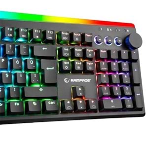 Rampage KB-R97 X-TRACER Siyah RGB Aydınlatmalı Red SwitchGaming Oyuncu Mekanik Klavye