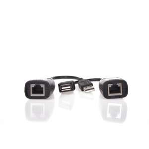 Vcom CU824 USB RJ45 Extender Plastik 45m Uzatıcı