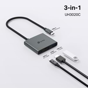 Tp-Link UH3020C USB Type C Docking Station 3 Port ( USB-C + HDMI + USB 3.0)