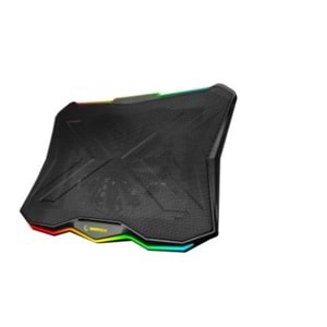 Rampage AD-RC8 SHOWY Siyah 180mm Fan 15-17 RGB Işıklı Notebook Soğutucu Stand