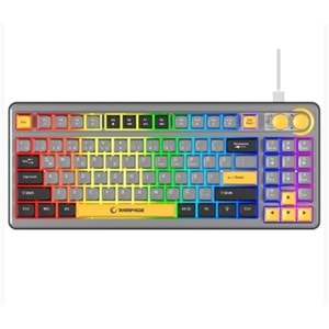 Rampage CYCLONE Gri-Siyah-Sarı USB RGB Aydınlatmalı Q Compact Membrane Gaming Oyuncu Klavye