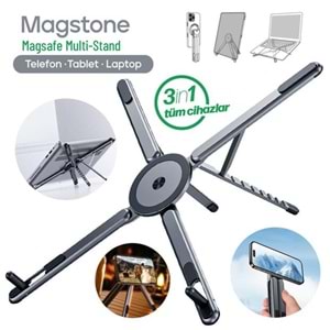 Feny FN-MS10 Magstone 360° Dönebi·len Ayarlanabi·li·r Kademeli· 3i·n1 Magsafe Laptop Stand