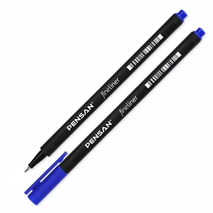 Pensan Fineliner Keçe Uç Kalem 0.4 mm Mavi 6500 (1 Adet)