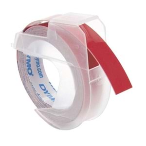 Dymo Kabartma Şerit, 9 Mmx3 Mt, Kırmızı (1 Adet)