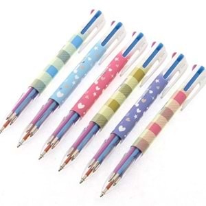 Aihao Tükenmez Kalem 1.0 MM 4 Renk AH147B-36 (1 Adet)