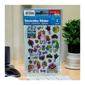 Tanex Stickers Eu Puffy Damla Etiket Unıcorn Serisi . Tnx-25077 (1 Adet)