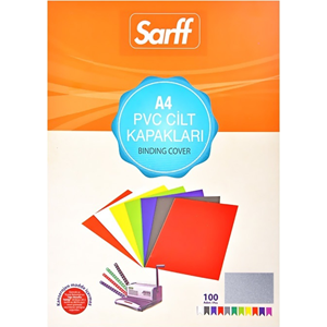 Sarff Cilt Kapağı Plastik Opak A4 160 MIC Şeffaf Buzlu 15201004 (1 Adet)