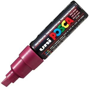 Uni-Ball Posca 8.0 Su Bazlı Poster Markörü Şarap Kırmızı PC-8K (1 Adet)