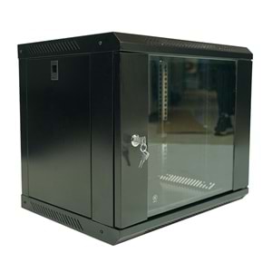 Racksan ML-6409S 9U Duvar Tipi Kabinet (450-530-400) Raf+Fan+Priz
