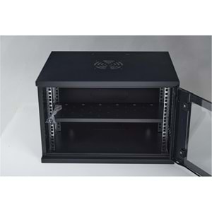 Racksan SE-6409S 9U Duvar Tipi Kabinet (450-530-400) Raf+Fan+Priz