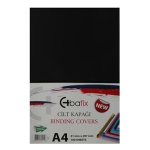 Bafix Cilt Kapağı Plastik Opak A4 160 MIC Siyah (1 Adet)