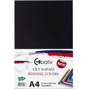 Bafix Cilt Kapağı Plastik Opak A4 160 MIC Siyah (1 Adet)