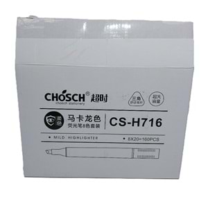 Bafix Fosforlu Kalem Kalem Tipi Chosch 8 Renk Blister CS-H716