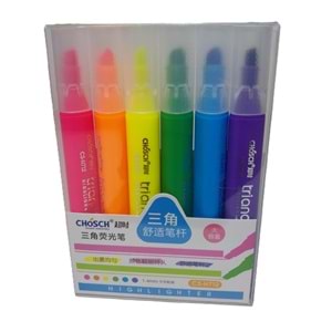 Bafix Fosforlu Kalem Kalem Tipi Chosch 6 Renk Blister CS-H712