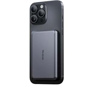 MCDODO MC-4641 20W 5000mAh Metal Ultra İnce Manyetik Kablosuz Power Bank Siyah