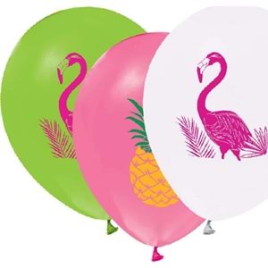 Balonevi Balon 2+1 Flamingo Baskılı 12