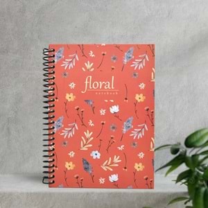 Dilman Flower Spiralli Defter 16x22 80 YP Çizgili 6191