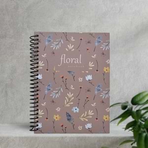 Dilman Flower Spiralli Defter 16x22 80 YP Çizgili 6191