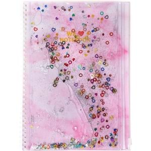 Vuki Sulu Çantalı Defter Orta Boy Pembe Mermer VK-0086F