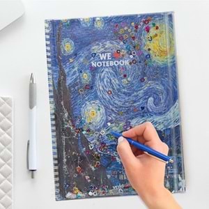 Vuki Sulu Çantalı Defter Orta Boy Van Gogh 1/S VK-0086G