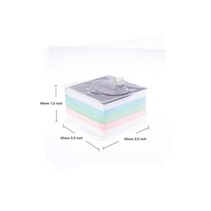 Vuki Küp Bloknot Simli Sulu 6,3x6,3 Cm Neon-2 VK-0111-12