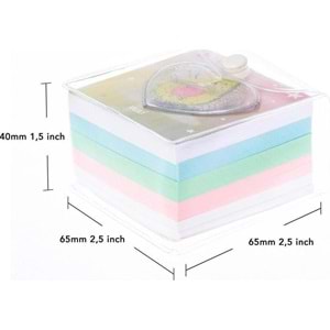 Vuki Küp Bloknot Simli Sulu 6,3x6,3 Cm Avokado VK-0111-4