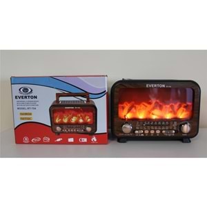 Everton Rt-754 Bluetooth Fm-Usb-Tf-Aux Şarjlı Nostaljik Radyo (Solar Panel)