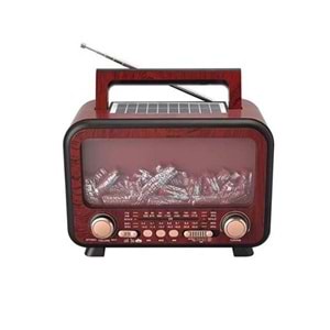 Everton Rt-754 Bluetooth Fm-Usb-Tf-Aux Şarjlı Nostaljik Radyo (Solar Panel)