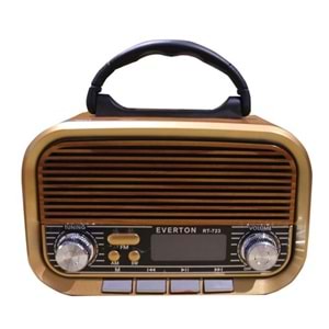 Everton RT-723 Dijital Göstergeli Şarjlı Nostaljik Radyo (AM-FM-SW Wıth BT-USB-TF )
