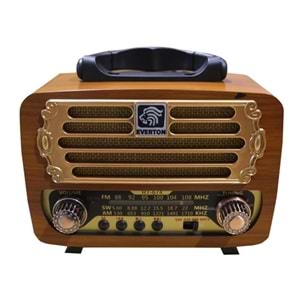 Everton RT-674 Bluetooth-USB-SD-FM Şarjlı,Solarlı Nostaljik Radyo