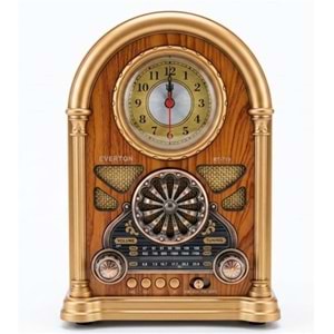 Everton RT-719 Şarjlı, Saat Göstergeli Nostaljik Radyo( Bluetooth-USB-SD-FM)