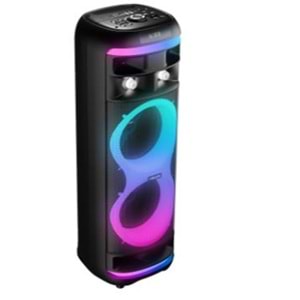 Mikado MD-64BT 60W 1 Adet Kablosuz Mikrofonlu USB+TF+TWS+AUX+BT Destekli Siyah Ses Sistemi