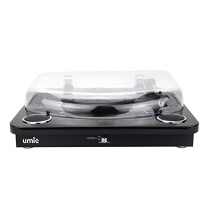 UMİE Bemol Siyah Piano Kaplama 10W BT İN, BT OUT, RCA, USB Özellikli Nostaljik Pikap