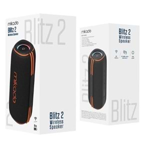 Mikado MD-32BT Siyah IPX6 30W RGB Işıklı 4500mAh TF KART+USB Destekli Bluetooth Hoparlör