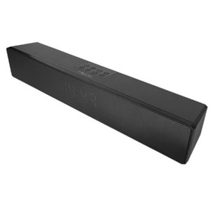 Mikado MD-SBT27 Siyah 10W 2400mAh BT,RGB,Alarm,Clock,TF Card Type-C,USB Soundbar Speaker