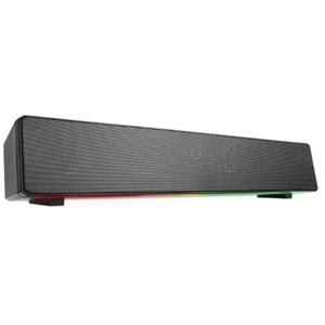 Mikado MD-SBT27 Siyah 10W 2400mAh BT,RGB,Alarm,Clock,TF Card Type-C,USB Soundbar Speaker