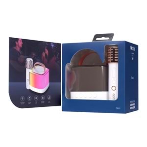 Mikado MD-27BT Naos Krem USB+TF+Bluetooth Wireless Karaoke Mikrofonlu 5W 800mAh Taşınabilir Speaker