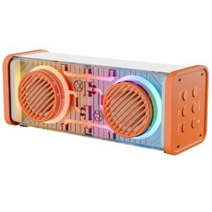 Mikado MD-56BT Turuncu Beyaz AUX + USB + Bluetooth Destekli 10W 1500mAh Taşınabilir Speaker