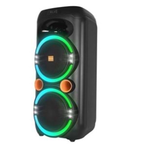 Mikado MD-79KP 30W Işıklı Siyah 1 UHF UV Mikrofonlu USB-BT-TF-TWS-AUX Type-C Şarjlı Hoparlör