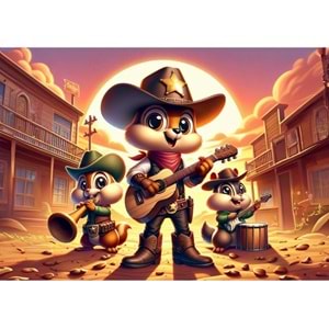 Art Puzzle 100 Parça Müzisyen Kovboylar 35417