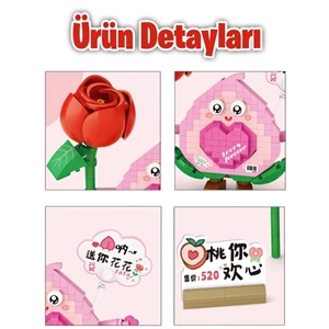 Loz Blok Oyuncak Avakado Çiçek 330 Parça Lz8818