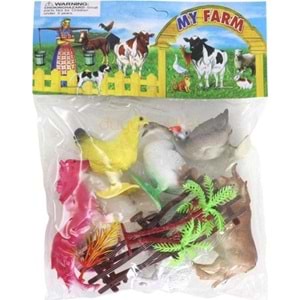 Sunman Oyuncak Çiftlik Hayvanları Poşetli Hayvan Oyun Seti Orta Boy